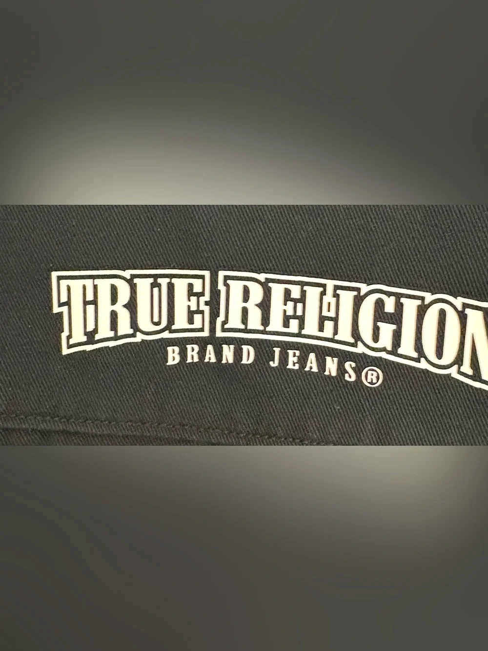 True Religion Black Jacket with White Back Logo